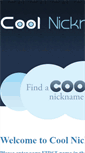 Mobile Screenshot of coolnicknames.net